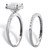 Princess-Cut Cubic Zirconia 2-Piece Wedding Ring Set 1.97 TCW in Solid 10k White Gold