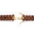 25 TCW Oval-Cut Genuine Garnet Tennis Bracelet in 14k Yellow Gold-plated Sterling Silver 7 1/4"