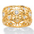 1 TCW Round White Cubic Zirconia Scroll Eternity Ring in 18k Gold Plated Sterling Silver