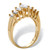 1.50 TCW Marquise-Cut Cubic Zirconia Yellow Gold-Plated Anniversary Ring