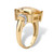 Cushion-Cut Genuine Citrine and White Topaz Cocktail Ring 9.30 TCW in 14k Yellow Gold-plated Sterling Silver