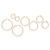 Polished 4-Pair Set of Hoop Earrings in 18k Yellow Gold over Sterling Silver 2" 1.5" 1.25" .75"