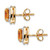 2.59 TCW Genuine Yellow Citrine and Diamond Accent Pave-Style Halo Stud Earrings in 14k Gold-plated Sterling Silver