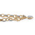 Diamond Accent Heart Charm Bracelet in 14k Gold-plated Sterling Silver 7.25"