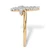 White Diamond Accent Cross Ring in 18k Gold-plated Sterling Silver