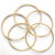 Textured and Polished 5-Piece Bangle Bracelet Set in Goldtone 9"