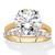 Round Cut Cubic Zirconia 2 Piece Bridal Ring Set 6.44 TCW Two Tone 18k Gold-plated Sterling Silver