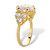 Round-Cut Cubic Zirconia Engagement Ring 7.50 TCW Gold-Plated