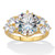 Round-Cut Cubic Zirconia Engagement Ring 7.50 TCW Gold-Plated