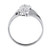 Diamond Accent Cluster Ring in Platinum-plated Sterling Silver