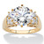Round Cubic Zirconia Engagement Anniversary Ring 4.66 TCW in 14k Yellow Gold-plated Sterling Silver