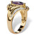 2.05 TCW Marquise-Cut Simulated Purple Amethyst Bypass Cocktail Ring Gold-Plated