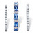 Cubic Zirconia and Simulated Blue Sapphire 3-Piece Eternity Ring Set 8.74 TCW Platinum-Plated