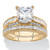 Princess-Cut Cubic Zirconia Two-Piece Bridal Set 3.38 TCW in 14k Gold-plated Sterling Silver