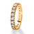 1.54 TCW Round Cubic Zirconia Eternity Band in 18k Gold-plated Sterling Silver
