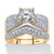 3.21 TCW Round Cubic Zirconia Two-Piece Bridal Set in 14k Gold-plated Sterling Silver