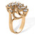 3.44 TCW Cubic Zirconia Cluster Wave Ring Gold-Plated