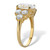 Oval-Cut Cubic Zirconia Engagement Ring 4.49 TCW 14K Gold Plated Sterling Silver