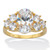 Oval-Cut Cubic Zirconia Engagement Ring 4.49 TCW 14K Gold Plated Sterling Silver