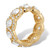 Round Cubic Zirconia Halo Crossover Eternity Ring 4.60 TCW in 14K Gold-plated Sterling Silver