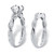 Round Cubic Zirconia 2-Piece Twisted Wedding Ring Set in Sterling Silver 1.79 TCW
