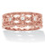 Round Cubic Zirconia Filigree Eternity Ring .25 TCW in Rose Gold-Plated Sterling Silver