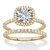 2.65 TCW Round and Pave White Cubic Zirconia 2-Piece Bridal Wedding Ring Set in 14k Yellow Gold-plated Sterling Silver