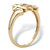 Diamond Accent Triple Cross Ring in Solid 10k Yellow Gold