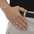 Men's Round Cut Cubic Zirconia Etched Bridal Ring .06 TCW Platinum Plated Sterling Silver 