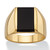 Men's Emerald-Cut Genuine Black Onyx Classic Ring Gold-Plated