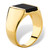 Men's Emerald-Cut Genuine Black Onyx Classic Ring Gold-Plated