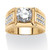 Men's 1.89 TCW Round Cubic Zirconia Ring in 18k Gold-plated Sterling Silver