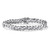 Men's Diamond Accent Curb-Link Bracelet Platinum-Plated 9.5" (9mm)