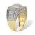 Men's Round Pave' Cubic Zirconia Grid Style Ring 3.20 TCW 18K Gold Plated
