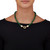 Genuine Green Jade & Removable Keshi Pearl Drop Beaded Necklace With CZ Accents (1.72 TCW) Gold-Plated 20" Length