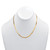 Herringbone Chain Necklace Gold Ion-Plated Stainless Steel 16" Length 2 1/2" Extender 3mm