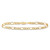 Polished Figaro-Link Chain Bracelet in Solid 10k Yellow Gold 8" (4.5mm)