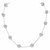 Round Beaded Strand Necklace in Silvertone 18"-21"