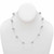 Round Beaded Strand Necklace in Silvertone 18"-21"