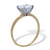 2.46 TCW Pear Cut Cubic Zirconia 10k Yellow Gold Solitaire Engagement Ring.