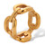 Yellow Gold Ion-Plated Stainless Steel Chain Link Ring