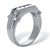 Men's Pave Crystal Stainless Steel Ring