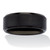 Men's Brushed Finish Black Tungsten Bevel Edge Wedding Band