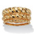 14k Gold-Plated Shrimp Style Stackable Rings, 3 Piece Set