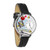 Hand-Crafted Personalized Teacher Themed Watch With Italian Leather Band in Yellow Goldtone