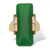 Emerald Cut Genuine Green Jade Cabochon Ring with Crystal Rounds and Baguettes in 18k Gold-plated Sterling Silver