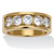 1.75 TCW Round Cubic Zirconia Yellow Gold Ion-Plated Stainless Steel 5-Stone Ring