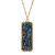 Royal Blue Crystal Goldtone Antiqued Pendant Necklace, 18-20 Inch