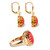 BOGO Buy our gold-plated simulated coral ring and receive our gold-plated drop earrings FREE
