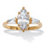 3.12 TCW Marquise With Baguettes Cubic Zirconia 14k Yellow Gold-Plated Sterling Silver Engagement Ring